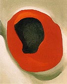 Untitled Allligator Pear in red Dish 1923 - Georgia O'Keeffe