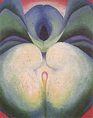 Series I White Blue Flower Shapes 1919 - Georgia O'Keeffe reproduction oil painting
