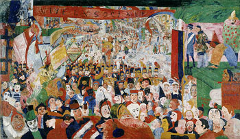 Entry of Christ into Brussels 1898 - James Ensor reproduction oil painting