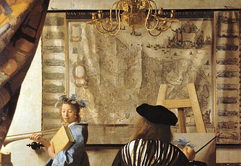 detail form the Art of Painting - Johannes Vermeer reproduction oil painting