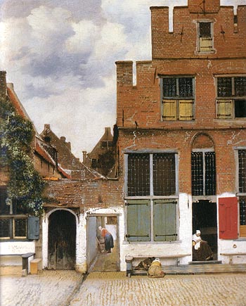 The Little Street 1661 - Johannes Vermeer reproduction oil painting