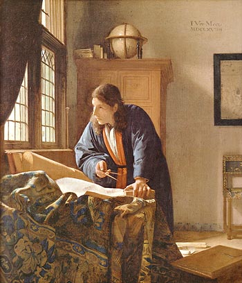 The Geographer 1669 - Johannes Vermeer reproduction oil painting