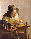 The Lacemaker - Johannes Vermeer reproduction oil painting