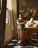 Lady writing a Letter with Her Maid 1671 - Johannes Vermeer