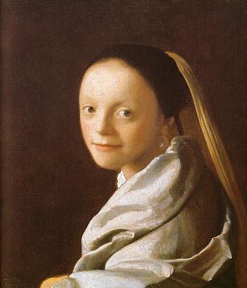 Head of a Girl - Johannes Vermeer reproduction oil painting