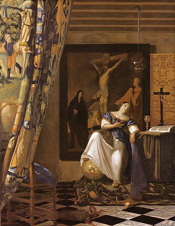 Allegory of Faith - Johannes Vermeer reproduction oil painting