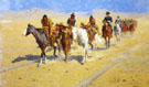 Pony Tracks in the Buffalo Trails 1904 - Frederic Remington reproduction oil painting