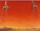 Elephants 1948 - Salvador Dali reproduction oil painting