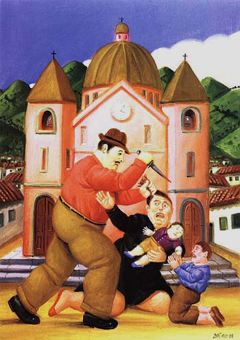 Slaughter of the innocents - Fernando Botero reproduction oil painting