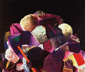 Dead Bishops - Fernando Botero reproduction oil painting