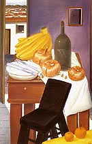 Kitchen Table 1983 - Fernando Botero reproduction oil painting