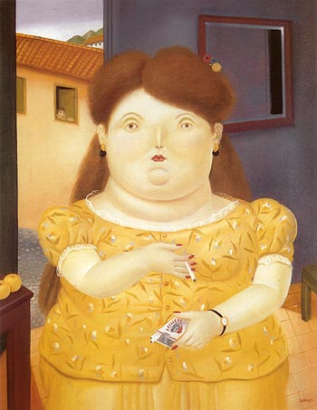 Colombian Woman 1983 - Fernando Botero reproduction oil painting
