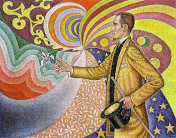 Portrait of Felix Feneon, Opus 217 Against the Enamel of a Background - Paul Signac reproduction oil painting