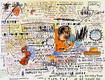 50c Piece 1982 - Jean-Michel-Basquiat reproduction oil painting