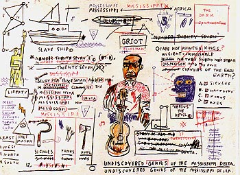 Undiscovered Genius 1982 - Jean-Michel-Basquiat reproduction oil painting