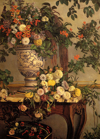 Flowers 1868 - Frederic Bazille reproduction oil painting