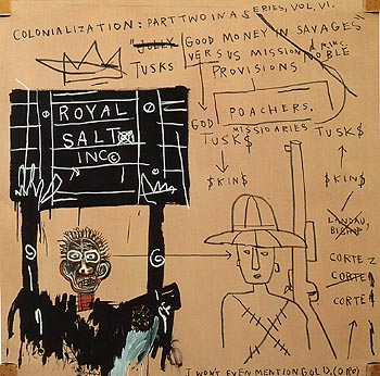 Native Carrying Some Guns Bibles Amorites on Safari 1982 - Jean-Michel-Basquiat reproduction oil painting