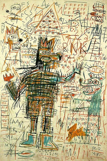 Untitled 1982 A - Jean-Michel-Basquiat reproduction oil painting