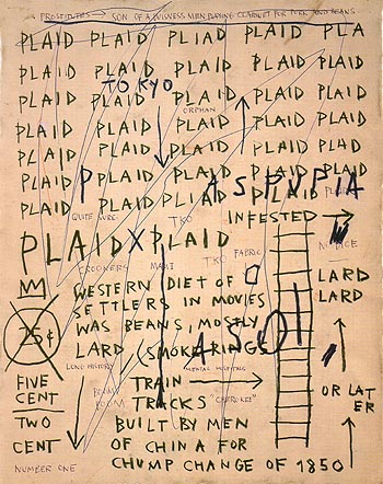 Untitled Plaid 1983 - Jean-Michel-Basquiat reproduction oil painting