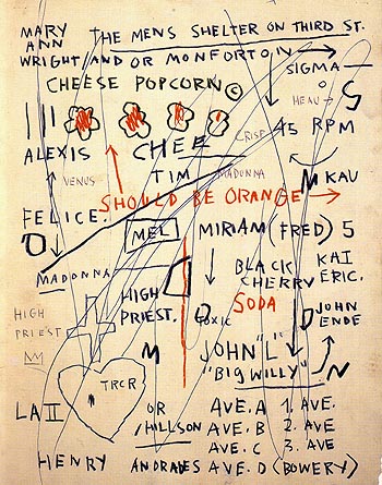 Untitled Cheese Popcorn 1983 - Jean-Michel-Basquiat reproduction oil painting