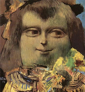 Mona Lisa Age of 12 1959 - Fernando Botero reproduction oil painting