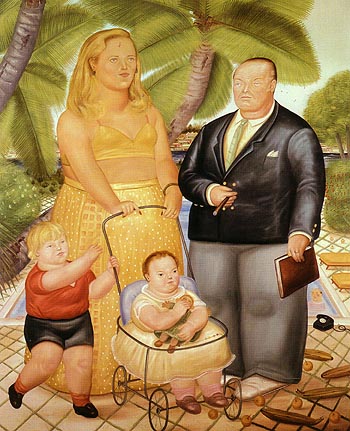 On Paradise Island 1972 - Fernando Botero reproduction oil painting