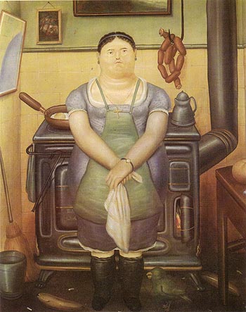 The Maid 1974 - Fernando Botero reproduction oil painting