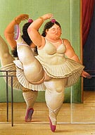 Dance at the Barre - Fernando Botero reproduction oil painting