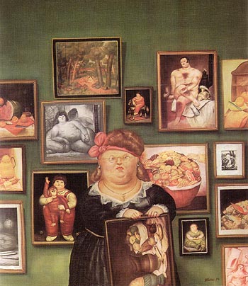 The Collector 1974 - Fernando Botero reproduction oil painting