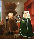 The Arnolfini Marriage after van Eyck 1978 - Fernando Botero reproduction oil painting
