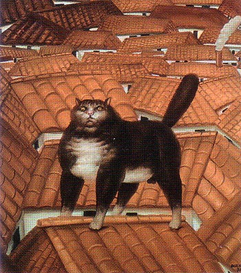 Cat on the Roof 1978 - Fernando Botero reproduction oil painting