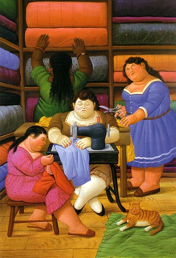 The Seamstresses 2000 - Fernando Botero reproduction oil painting