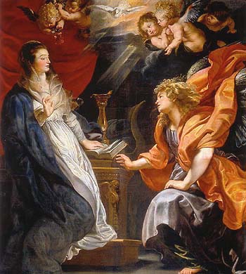 Annunciation 1609 - Peter Paul Rubens reproduction oil painting
