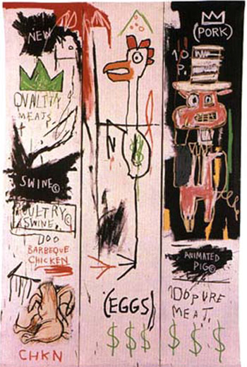 Meats for the Public - Jean-Michel-Basquiat reproduction oil painting