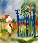 Garden Gate Gartentor - August Macke reproduction oil painting