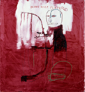 Deaf 1984 - Jean-Michel-Basquiat reproduction oil painting