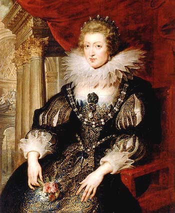 Portrait of Anne of Austria 1621 - Peter Paul Rubens reproduction oil painting