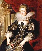 Portrait of Anne of Austria 1621 - Peter Paul Rubens reproduction oil painting