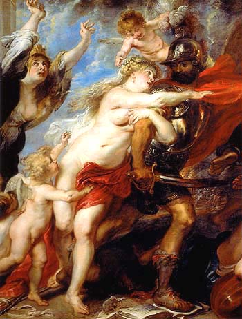 The Horrors of War detail 1637 - Peter Paul Rubens reproduction oil painting