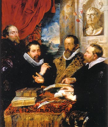 The Four Philosophers Justus Lipsius and his Pupils 1611 - Peter Paul Rubens reproduction oil painting