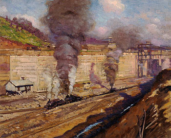 Work at Miraflores 1913 - Alson Skinner Clark reproduction oil painting