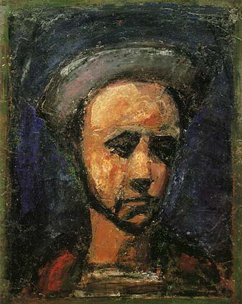 The Workman Apprentice Self Portrait c1925 - George Rouault reproduction oil painting