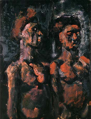 Prostitutes 1909 - George Rouault reproduction oil painting