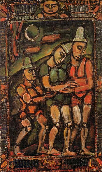 The Injured Clown I 1932 - George Rouault reproduction oil painting