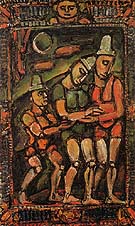 The Injured Clown I 1932 - George Rouault reproduction oil painting