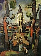 Landscape with Large Trees 1915 - George Rouault reproduction oil painting