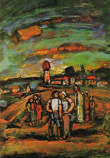 Twilight The Seashore 1939 - George Rouault reproduction oil painting