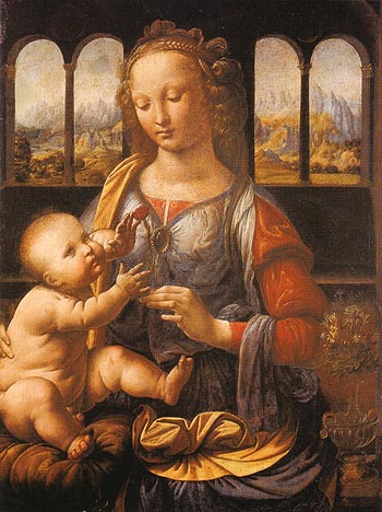 Madonna and Child - Leonardo da Vinci reproduction oil painting