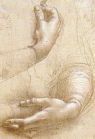 Study of Arms and Hands 1474 - Leonardo da Vinci reproduction oil painting