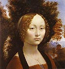 Portrait of Ginevra de Benci 1478 1480 - Leonardo da Vinci reproduction oil painting